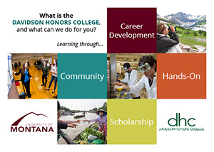 honors recruiting
          postcard