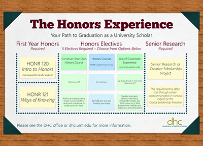 graphic representation of the Davision Honors College Honors Experience course