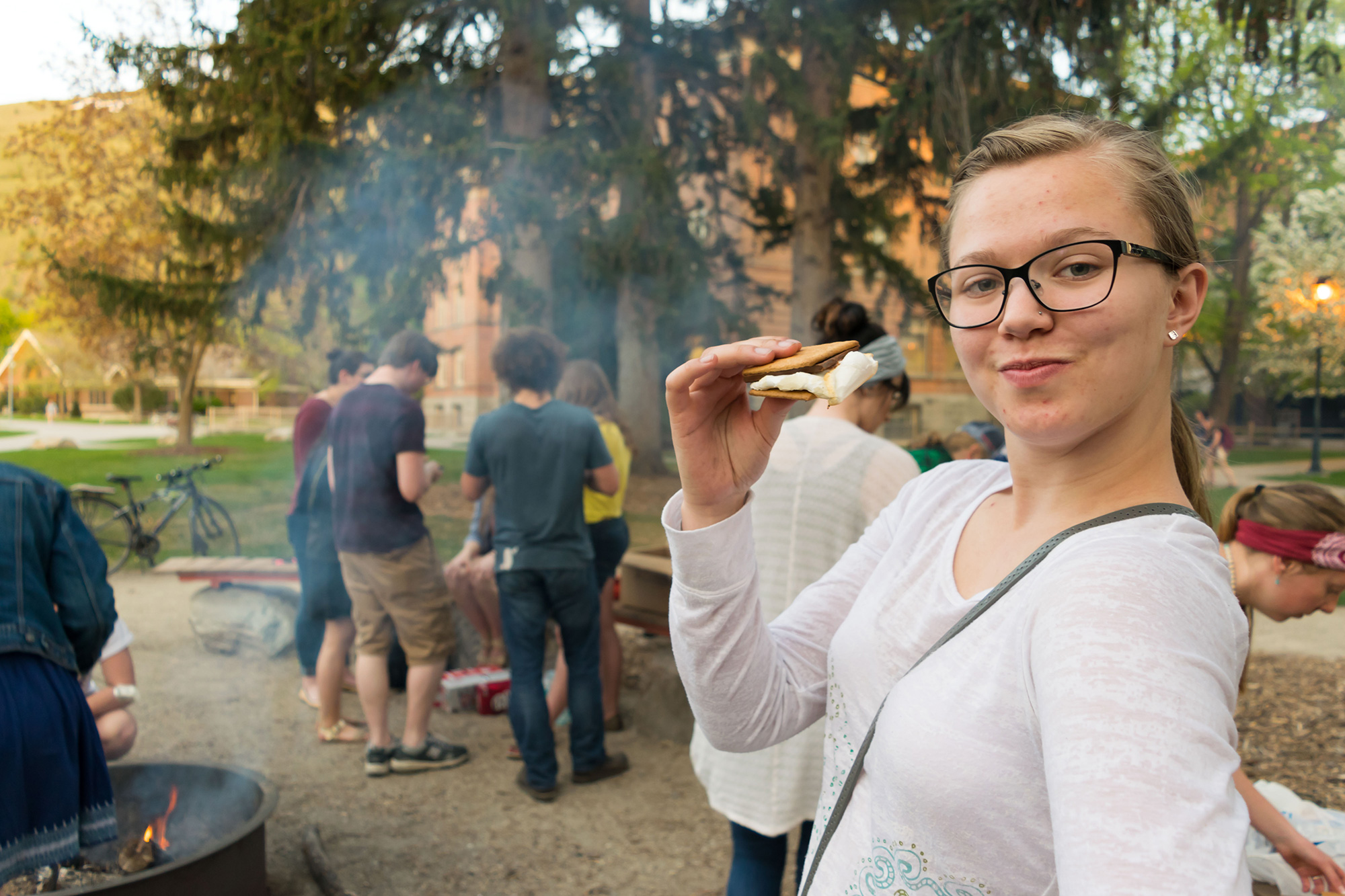 lili at the GLI Bonfire