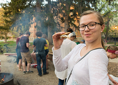 lili at the GLI Bonfire